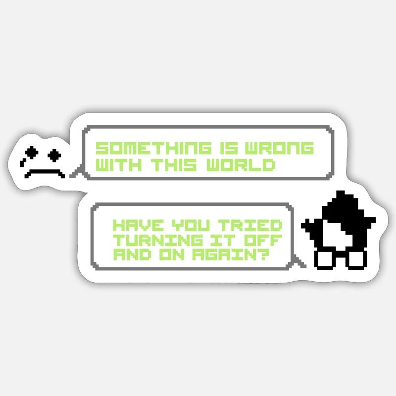 Nerd - Sticker Größe S (10 x 10 cm) - Mattweiß