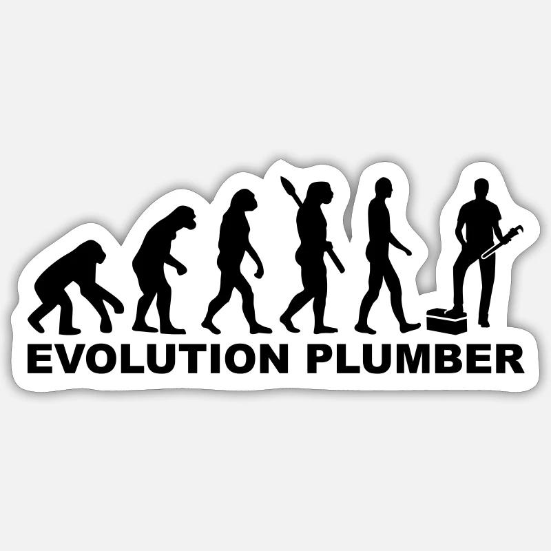 Klempner - Sticker Größe S (10 x 10 cm) - Mattweiß