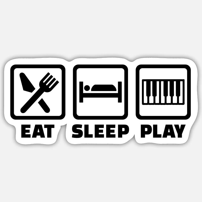 Klavier Sticker Größe S (10 x 10 cm)