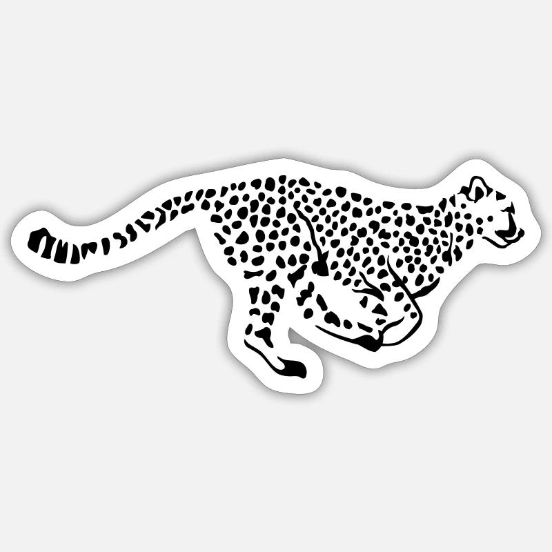 Leopard - Sticker size S (10 x 10 cm) - white matte
