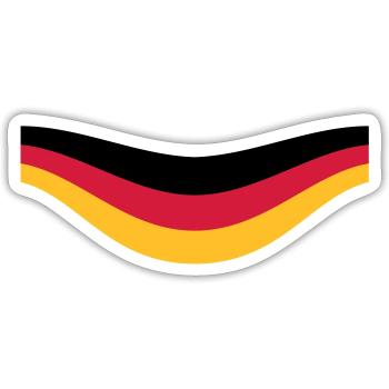deutschland flagge sport team crew germany farben - Sticker Größe S (10 x 10 cm) - Mattweiß - Vorne