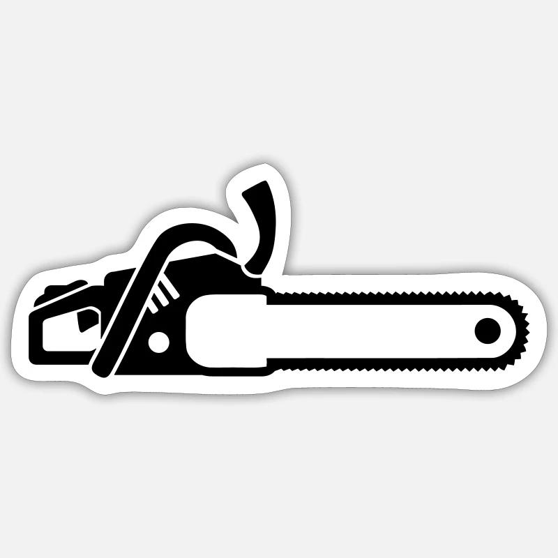 Kettensäge Sticker Größe S (10 x 10 cm)