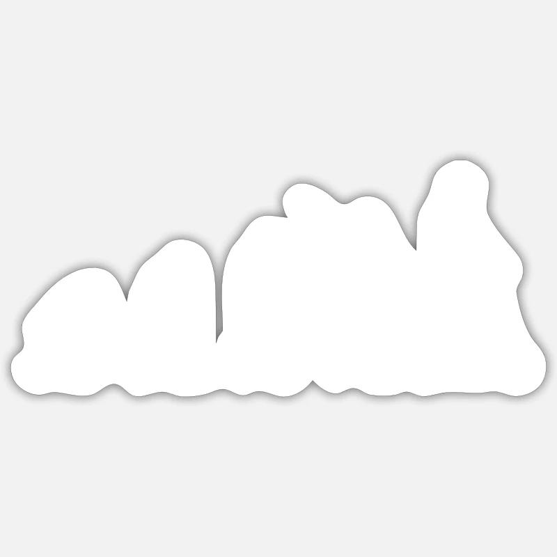 escooter - Sticker taille S (10 x 10 cm) - blanc mat