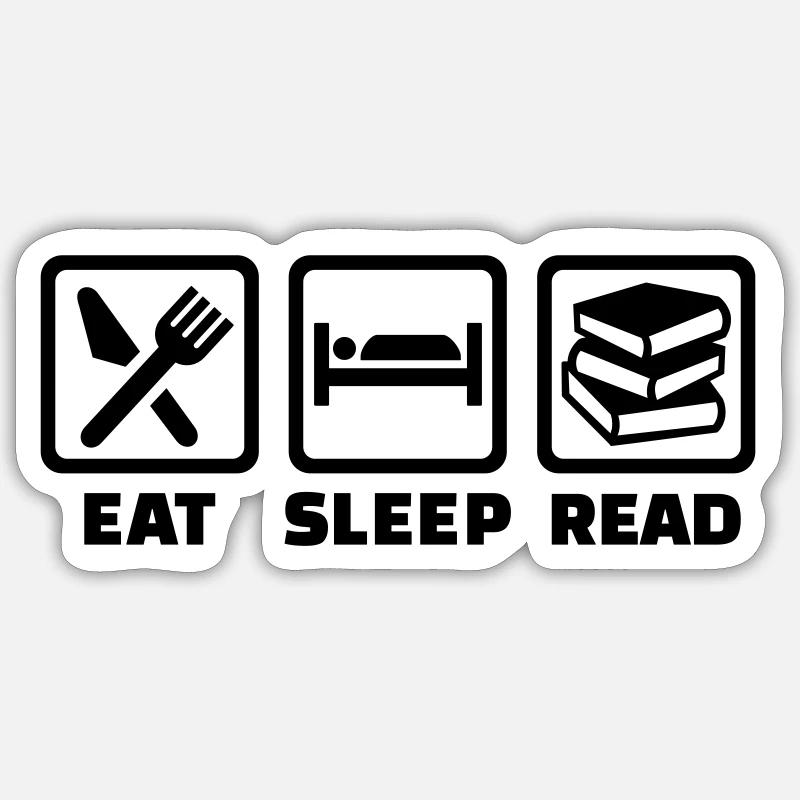 Lesen - Sticker Größe S (10 x 10 cm) - Mattweiß