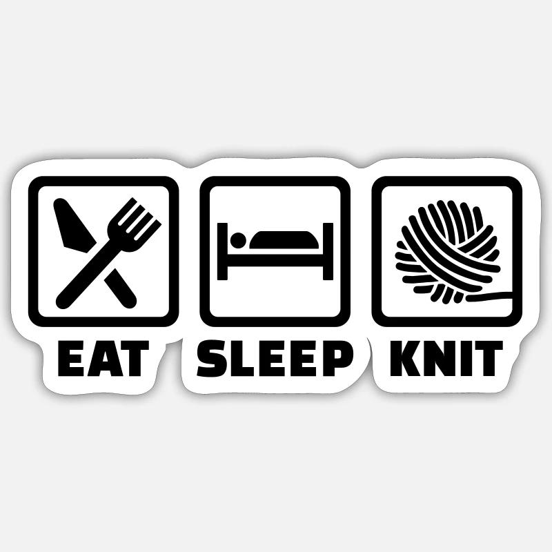 Stricken - Sticker Größe S (10 x 10 cm) - Mattweiß