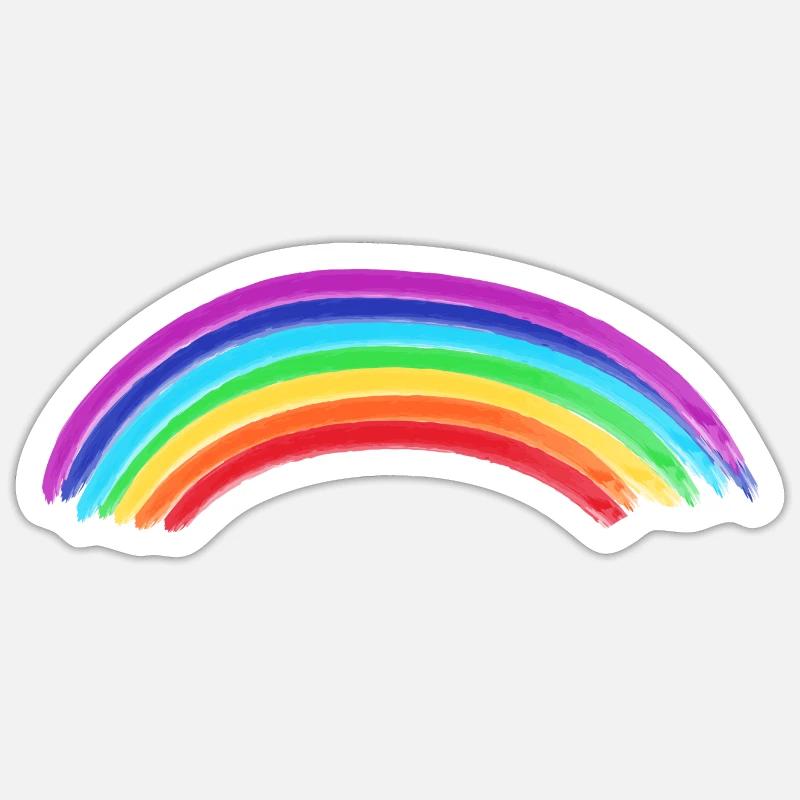 Regenbogen - Sticker size S (10 x 10 cm) - white matte