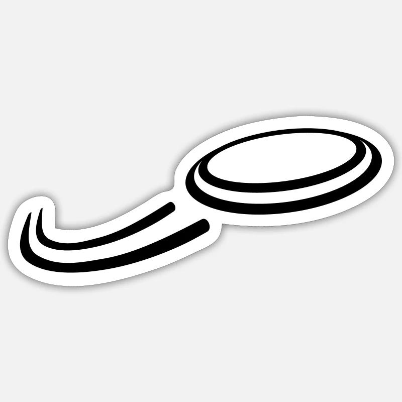 Frisbee - Sticker taille S (10 x 10 cm) - blanc mat