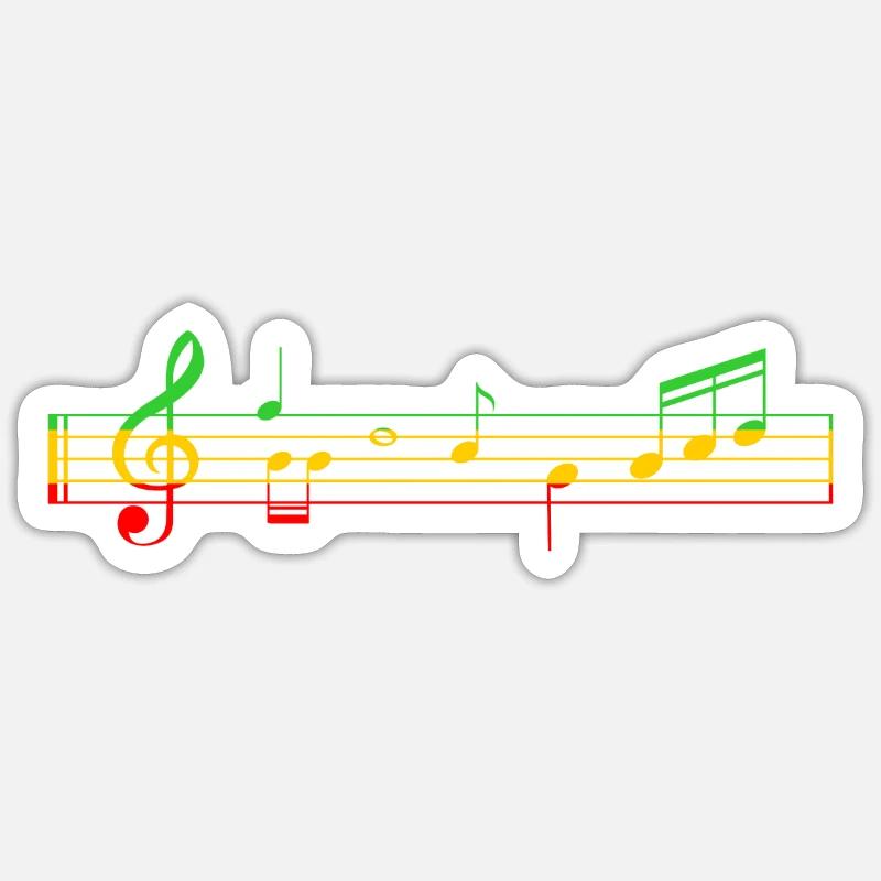 Reggae - Sticker Größe S (10 x 10 cm) - Mattweiß