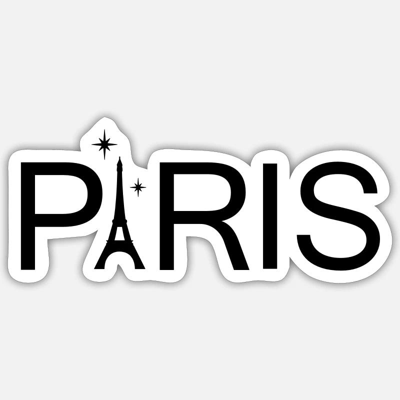 Paris - Sticker taille S (10 x 10 cm) - blanc mat