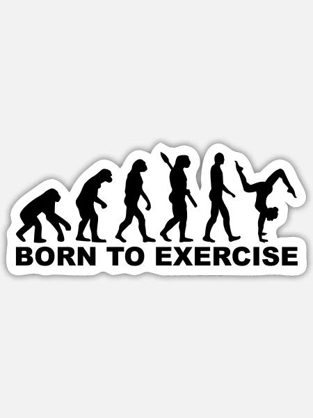 Bodenturnen - Sticker Größe S (10 x 10 cm) - Mattweiß