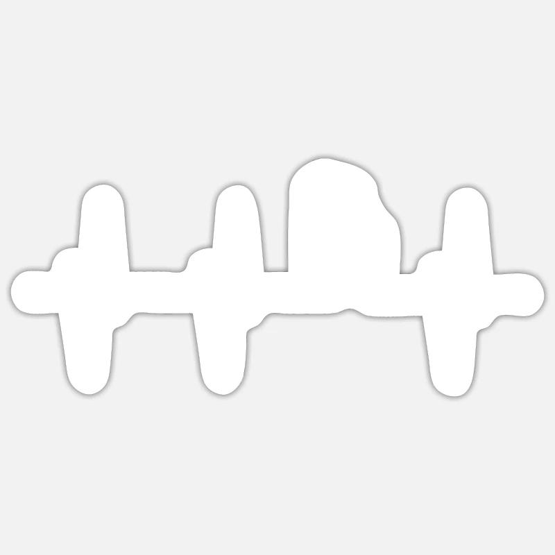 Griller - Sticker taille S (10 x 10 cm) - blanc mat