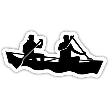 Canoe - Sticker size S (10 x 10 cm) - white matte - Front