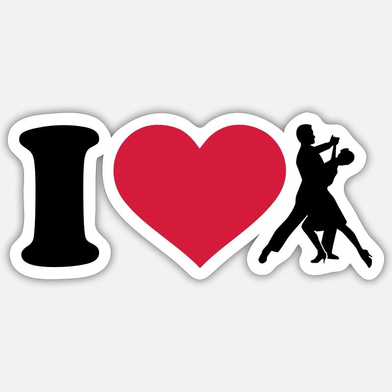 Tanzen - Sticker Größe S (10 x 10 cm) - Mattweiß