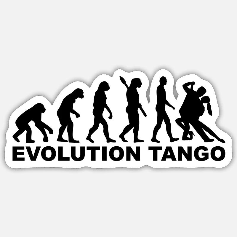 Evolution Tango - Sticker size S (10 x 10 cm) - white matte
