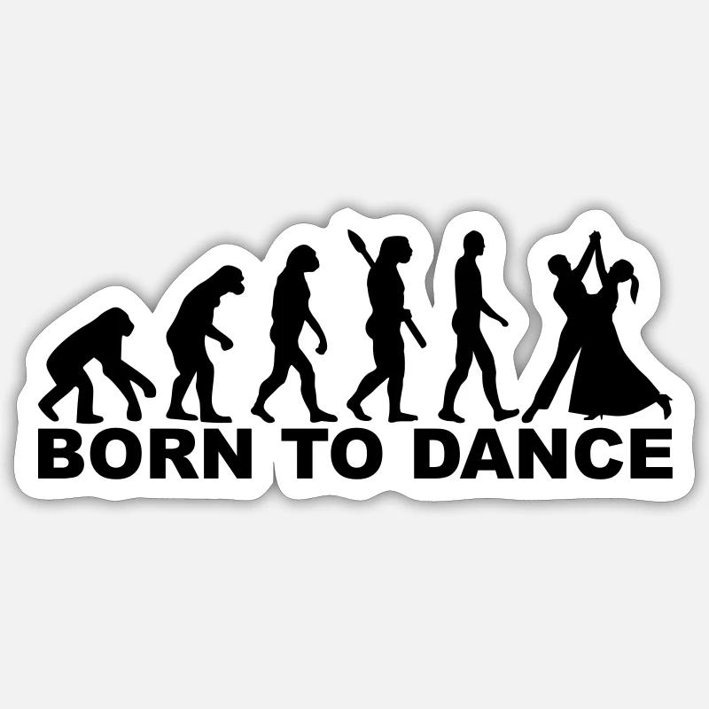 Tanzen - Sticker Größe S (10 x 10 cm) - Mattweiß