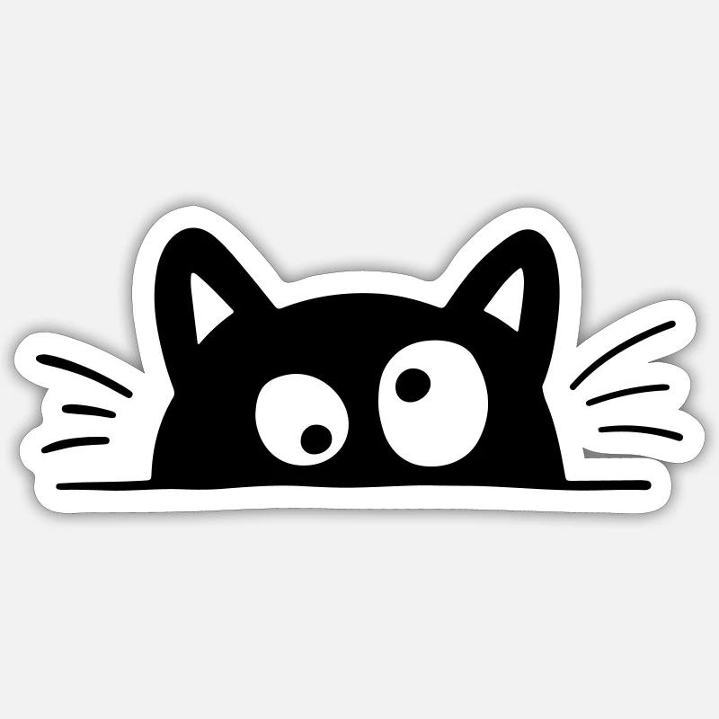 Funny Cat - Sticker size S (10 x 10 cm) - white matte