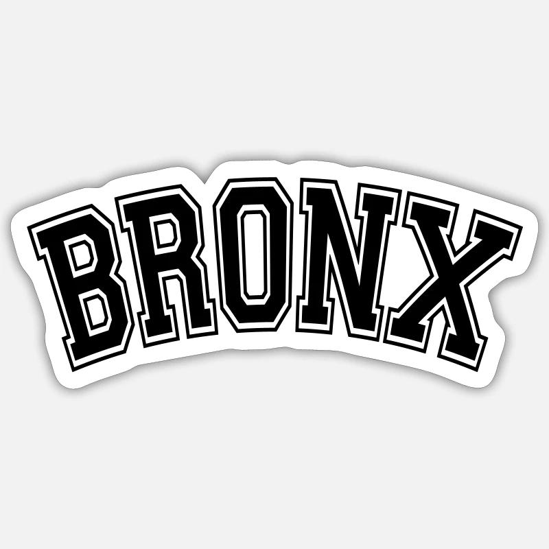 BRONX, NYC - Sticker Größe S (10 x 10 cm) - Mattweiß