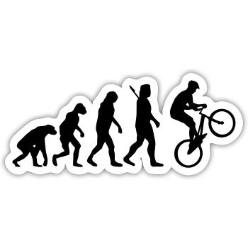 Radsport - Sticker Größe S (10 x 10 cm) - Mattweiß - Vorne
