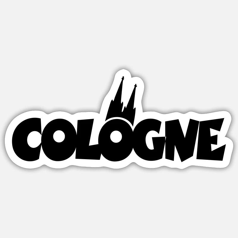 Cologne Kölner Dom Köln - Sticker Größe S (10 x 10 cm) - Mattweiß