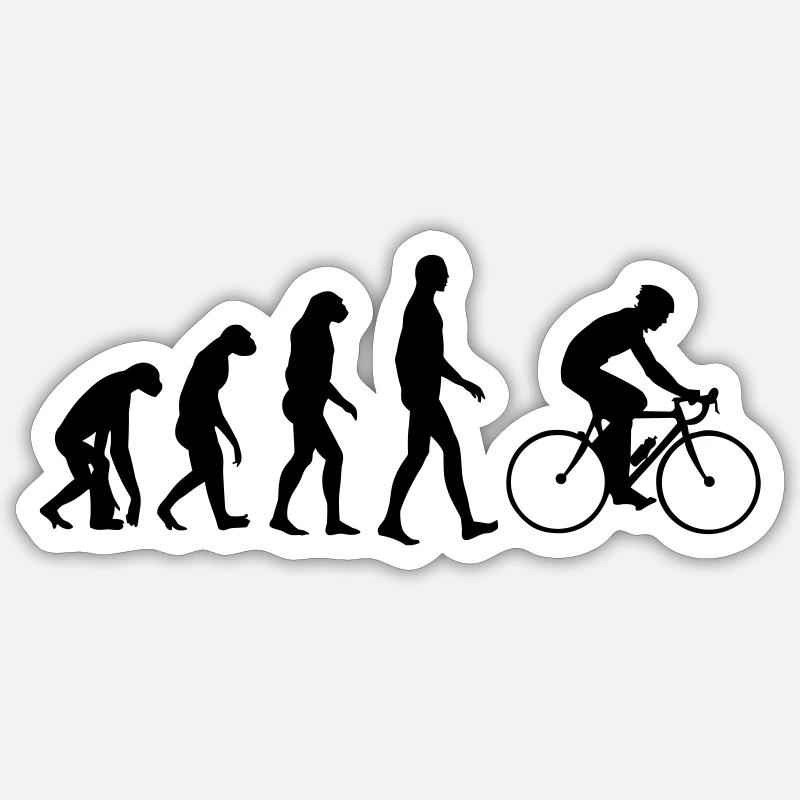 Cyclisme / Cycliste / Vélo / VTT / BMX - Sticker taille S (10 x 10 cm) - blanc mat