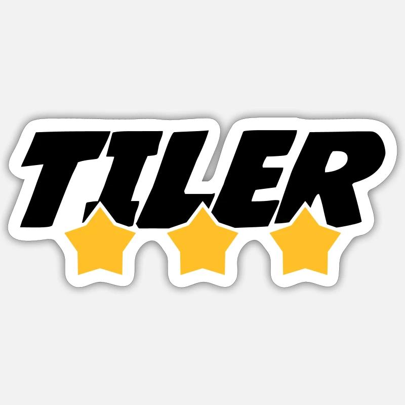carreleur / carrelage / construction / maçon - Sticker taille S (10 x 10 cm) - blanc mat
