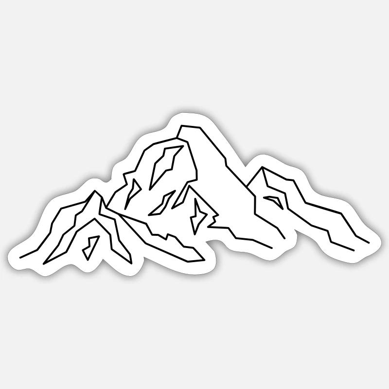 Mountain Icon Sticker taille S (10 x 10 cm)