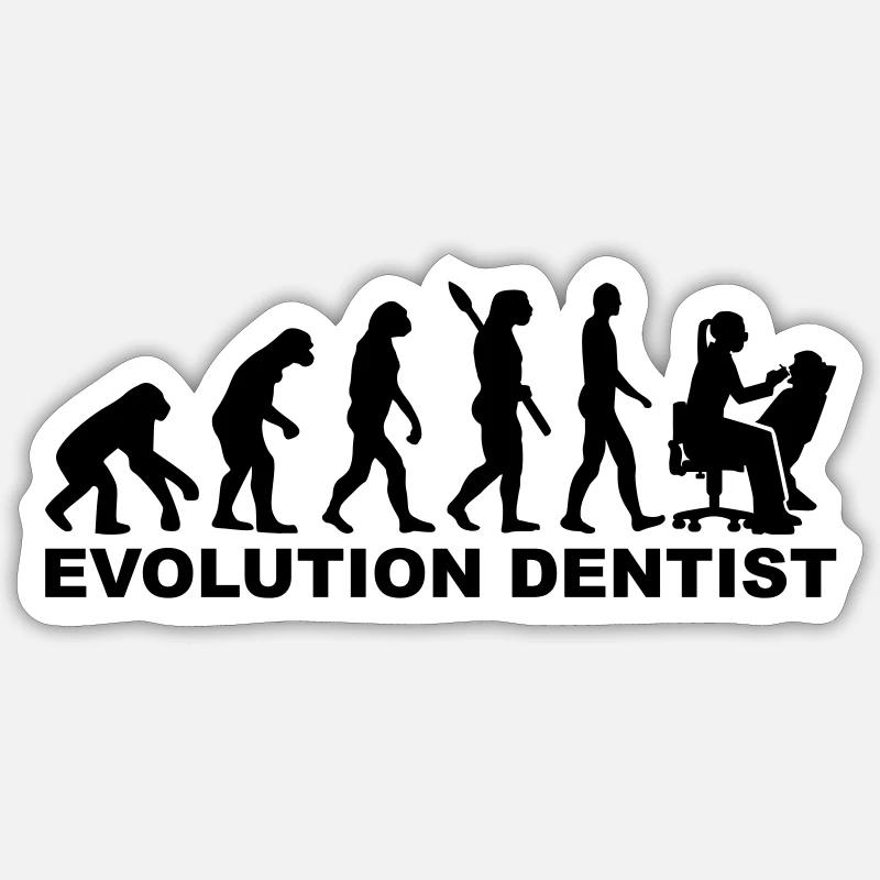 Dentiste - Sticker taille S (10 x 10 cm) - blanc mat