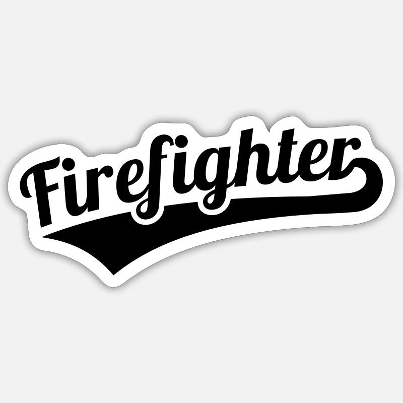 Pompiers - Sticker taille S (10 x 10 cm) - blanc mat