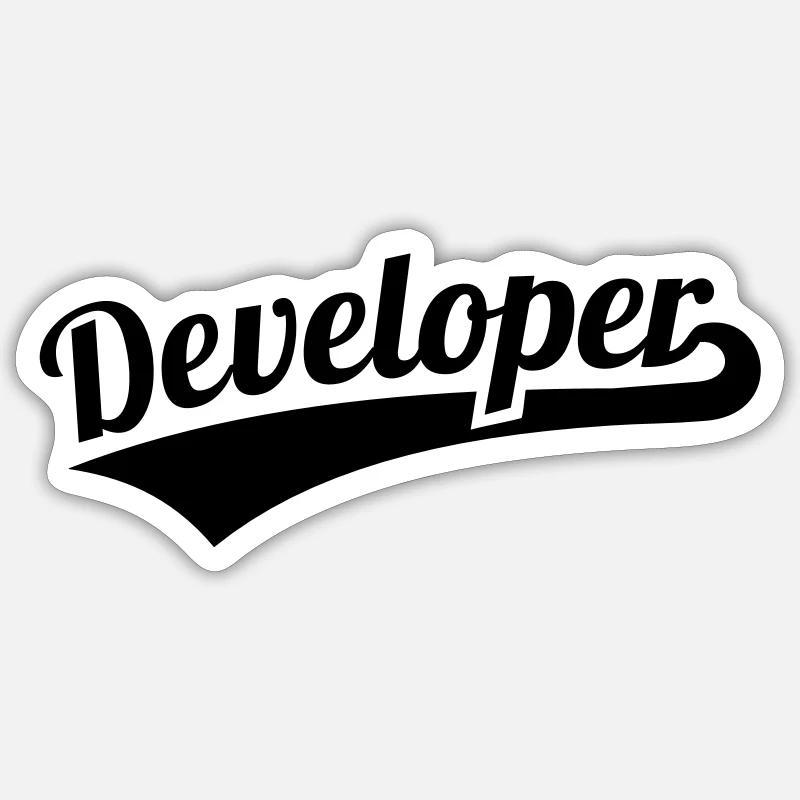 Developer - Sticker size S (10 x 10 cm) - white matte