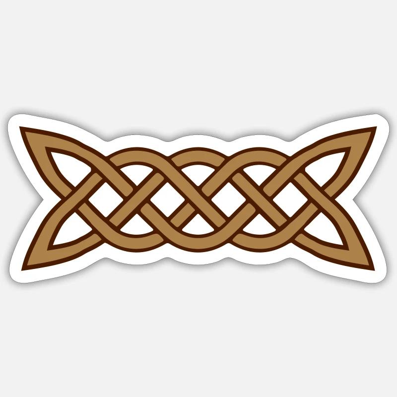 modèle de nœud celtique - Sticker taille S (10 x 10 cm) - blanc mat