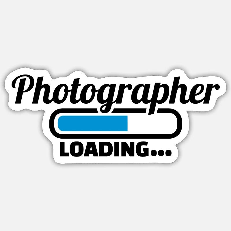 Fotograf - Sticker Größe S (10 x 10 cm) - Mattweiß