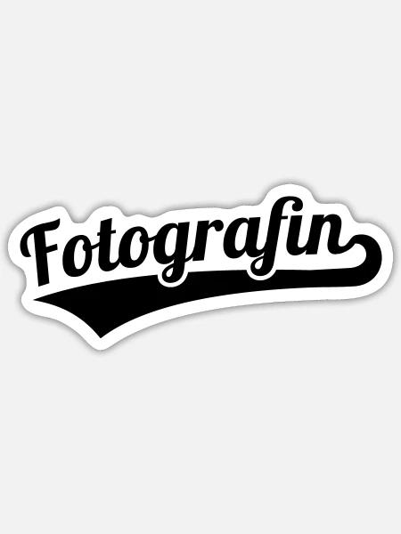 Fotografin - Sticker Größe S (10 x 10 cm) - Mattweiß