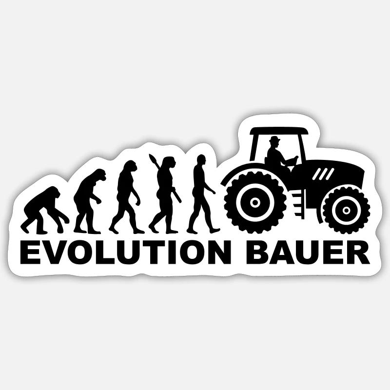 Bauer - Sticker Größe S (10 x 10 cm) - Mattweiß