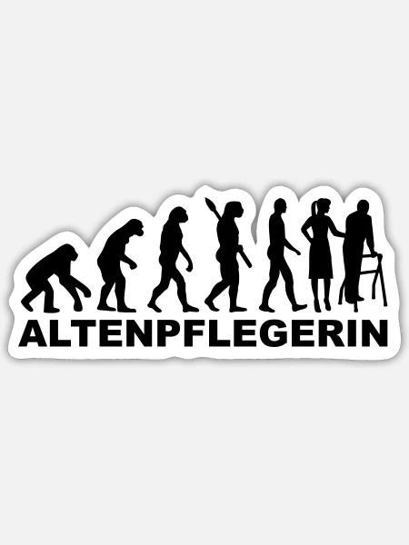Altenpflegerin - Sticker Größe S (10 x 10 cm) - Mattweiß