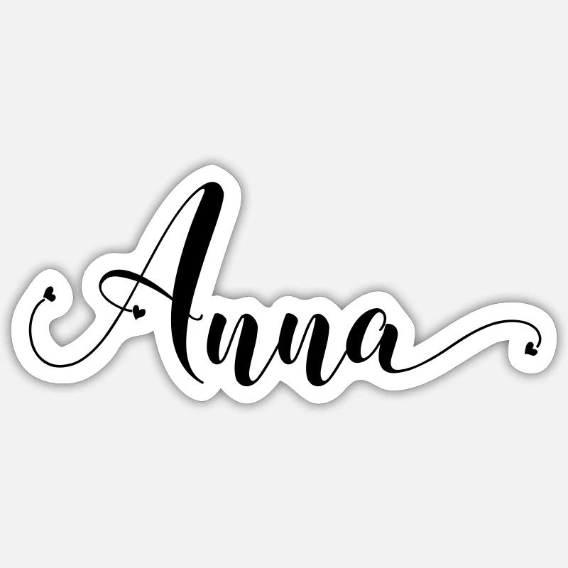 anna - Sticker Größe S (10 x 10 cm) - Mattweiß