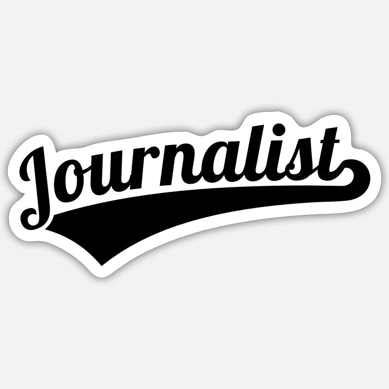 Journalist - Sticker størrelse S (10 x 10 cm) - mat hvid