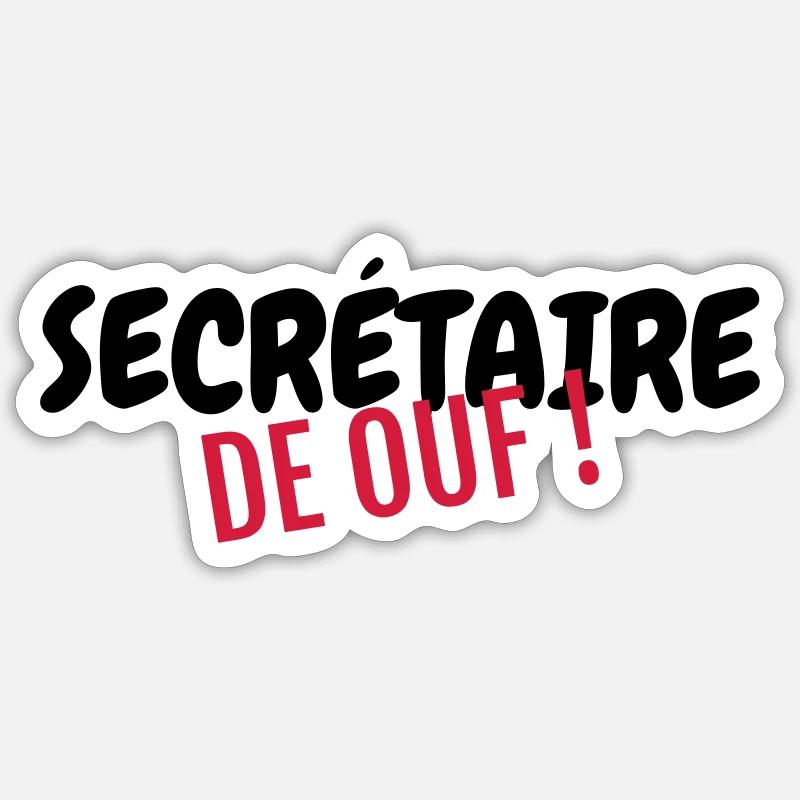 Sekretärin / Sekretariat / Assistenten / Manager - Sticker Größe S (10 x 10 cm) - Mattweiß