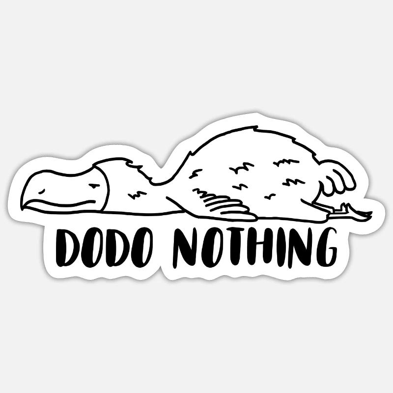 Dodo rien Sticker taille S (10 x 10 cm)