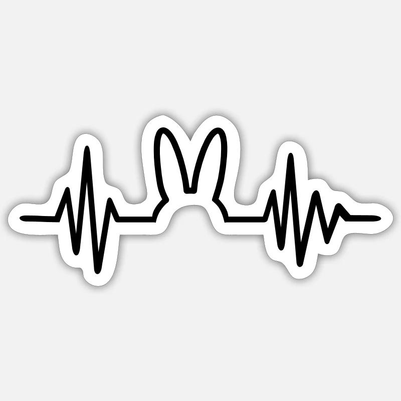 Hase - Sticker Größe S (10 x 10 cm) - Mattweiß