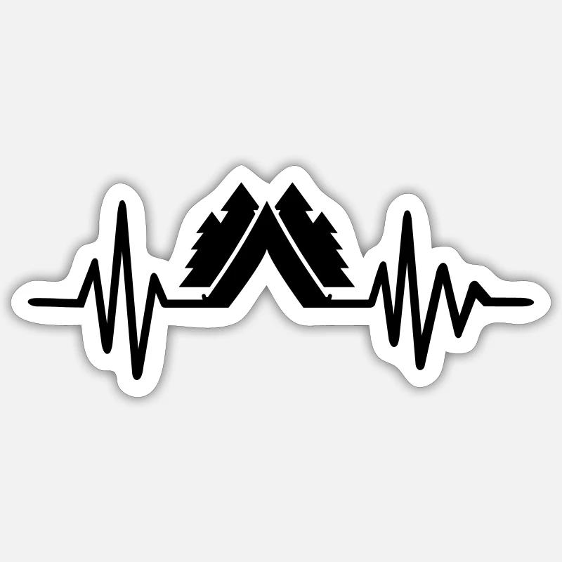 Camping - Sticker Größe S (10 x 10 cm) - Mattweiß