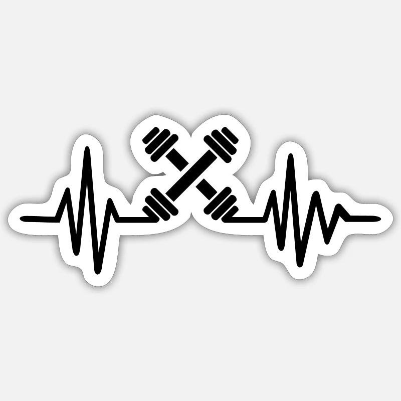 Haltérophilie Sticker taille S (10 x 10 cm)