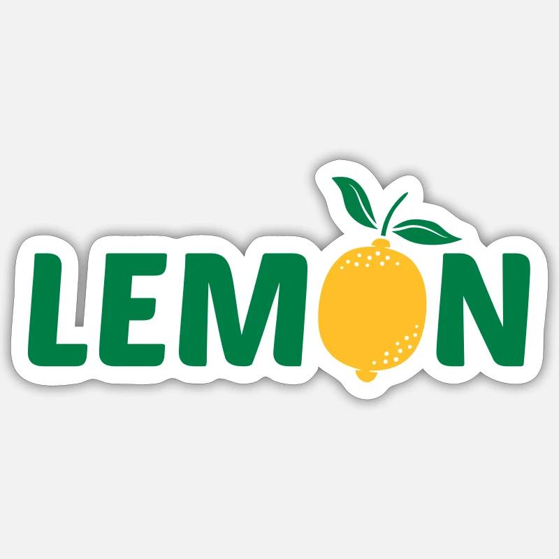 Création de logo LEMON - Sticker taille S (10 x 10 cm) - blanc mat