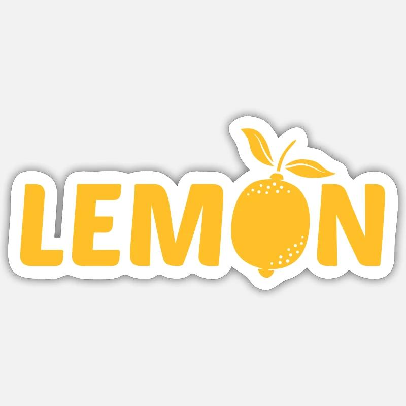 Design Logo LEMON - Sticker size S (10 x 10 cm) - white matte