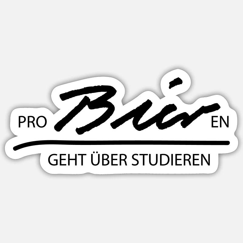 Probieren geht über studieren Sticker Größe S (10 x 10 cm)