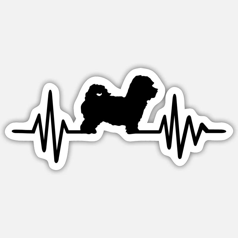 Maltipoo - Sticker Größe S (10 x 10 cm) - Mattweiß