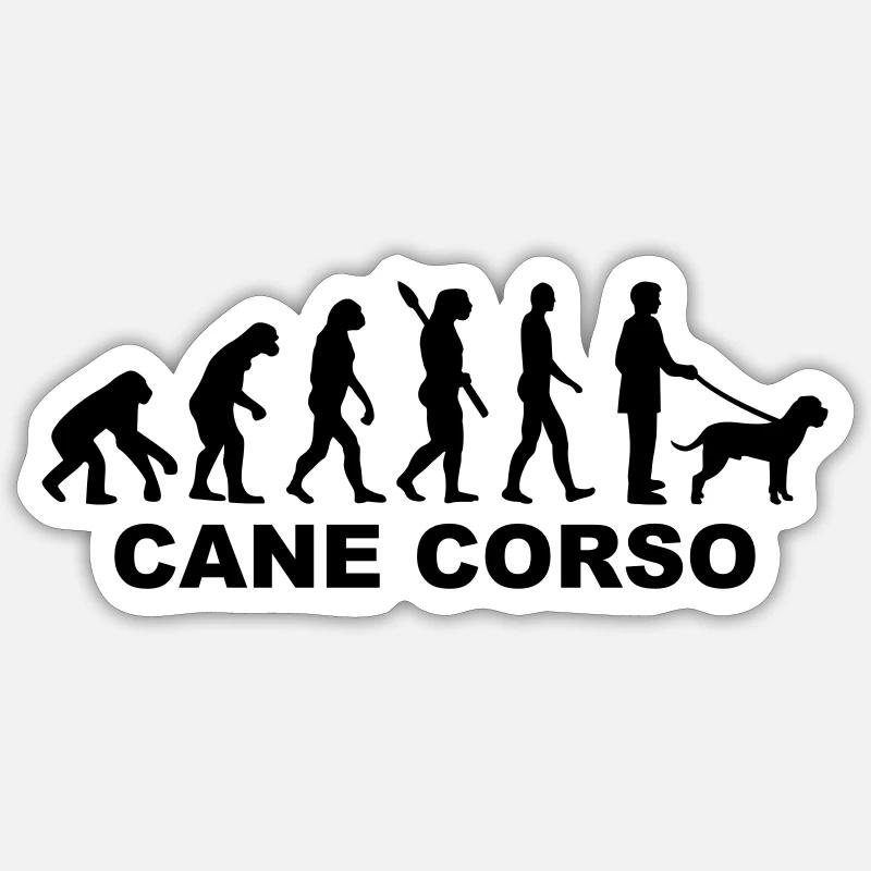 Cane Corso - Sticker taille S (10 x 10 cm) - blanc mat