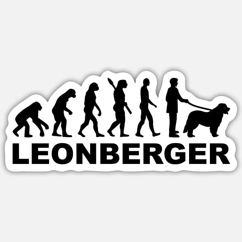 Leonberger - Sticker Größe S (10 x 10 cm) - Mattweiß