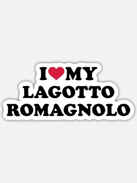 Lagotto Romagnolo - Sticker Größe S (10 x 10 cm) - Mattweiß