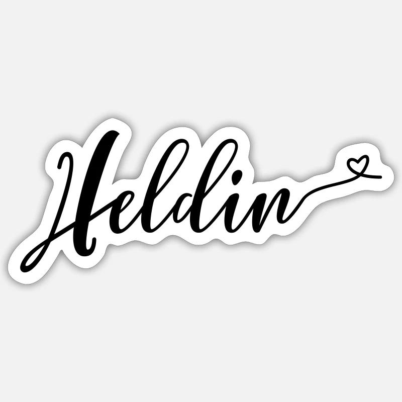 heldin Sticker Größe S (10 x 10 cm)