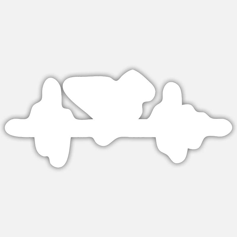 Origami - Sticker taille S (10 x 10 cm) - blanc mat